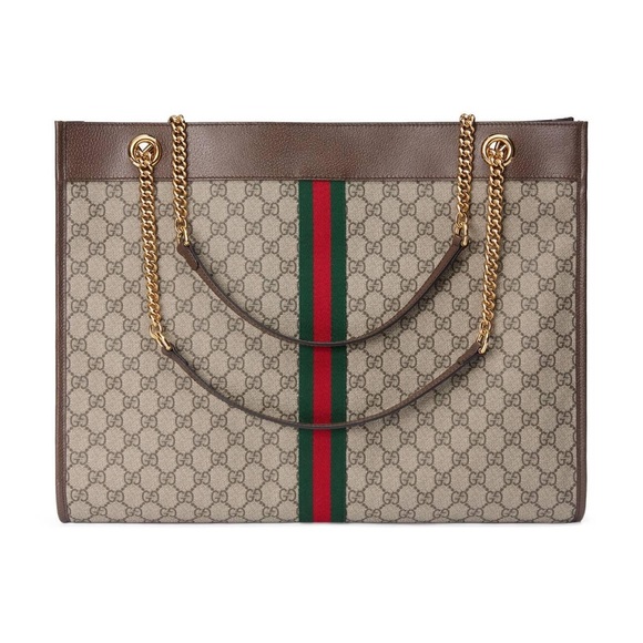 Gucci gold large GG supreme rajah tote - Picture 2 of 3